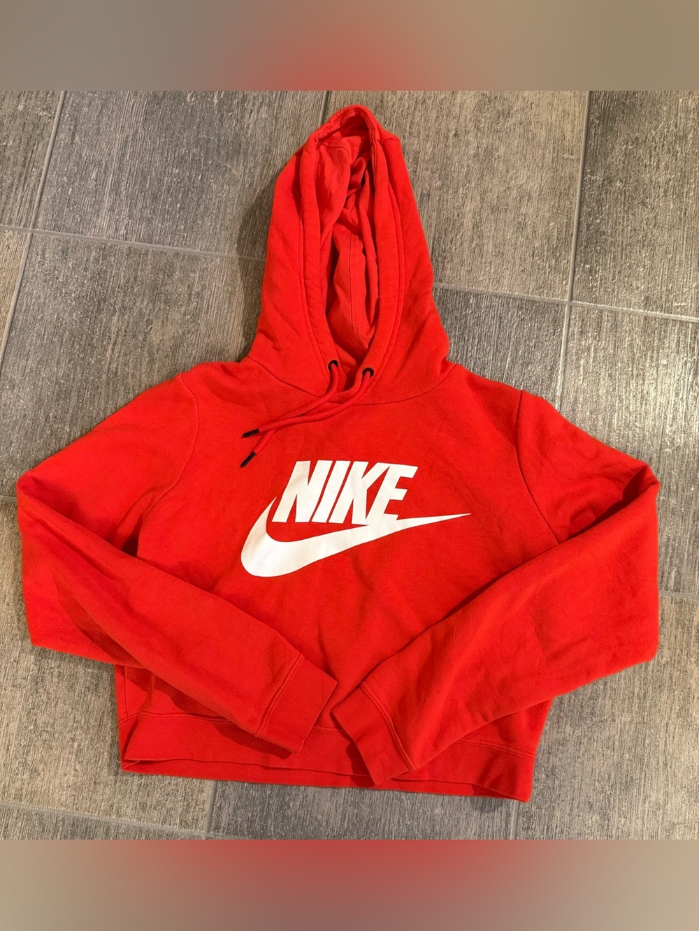 Nike Essential Red Cropped Hoodie